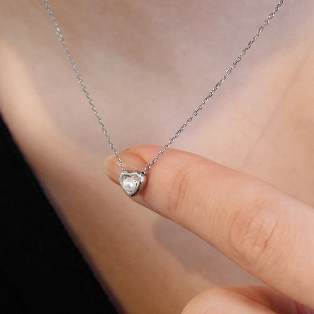 신세계인터넷면세점-누누핑거스-necklace-베이비 하트 펄 네크리스 (목걸이)