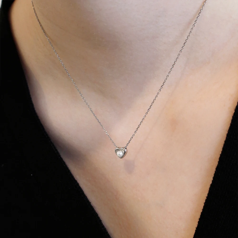 신세계인터넷면세점-누누핑거스-necklace-베이비 하트 펄 네크리스 (목걸이)