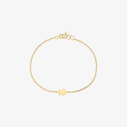 TOUS Sweet Dolls 7mm gold chain bracelet with bear motif