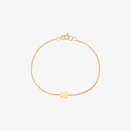 TOUS Sweet Dolls 7mm gold chain bracelet with bear motif