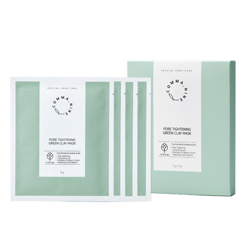 韩际新世界网上免税店-commanine--PORE TIGHTENING GREEN CLAY MASK 面膜 1盒(4片)