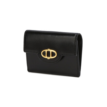 Black Bottalato Flap Card Holder