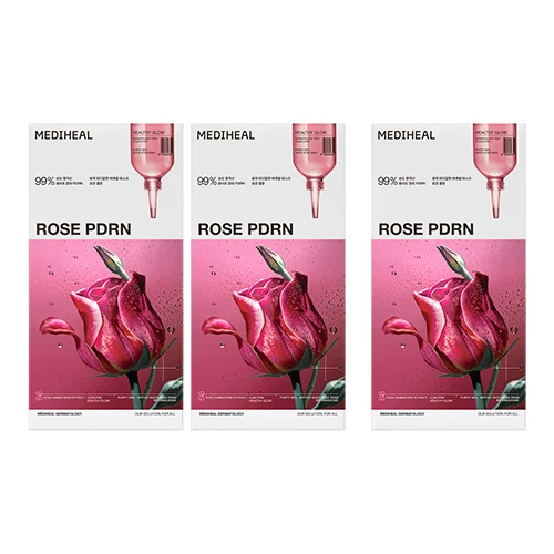 Rose PDRN Essential Mask Pore Lightening 10pcs*3 (30pcs) 玫瑰PDRN毛孔光泽精华面膜 10片*3 (30片)
