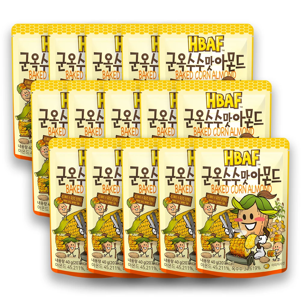 신세계인터넷면세점-바프-CookieSnack-군옥수수아몬드 (40g×15p)