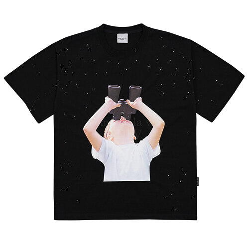 韩际新世界网上免税店-ACME DE LA VIE-服饰-ADLV BABY FACE SHORT SLEEVE T-SHIRT BLACK BINOCULARS