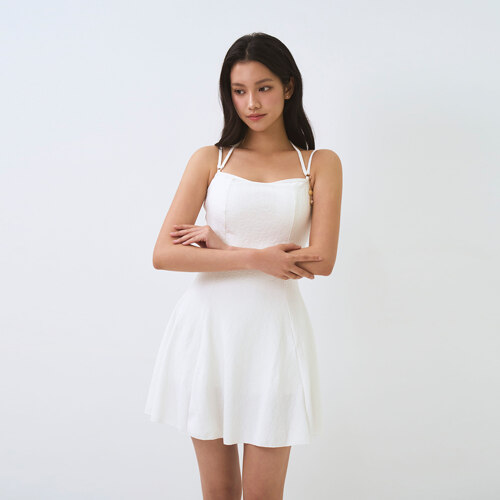 플라워 자가드 원피스 아이보리 S
