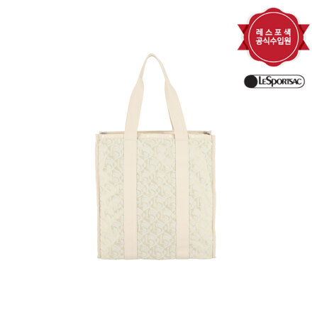 CLS LG WEB BOOK TOTE MONOGRAM JACQUARD IVORY
