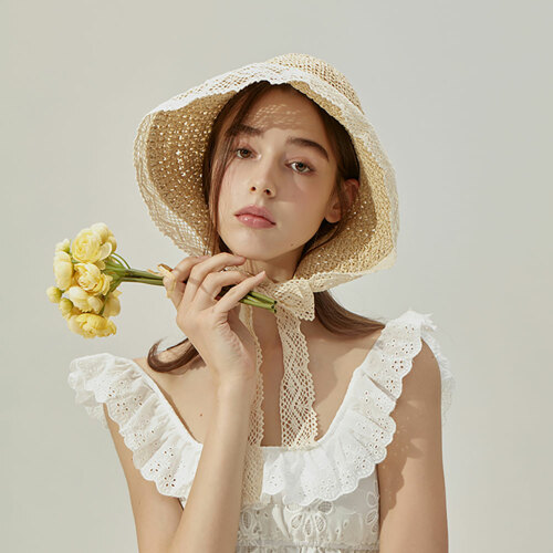 라떼르 레이스 보넷햇 one size