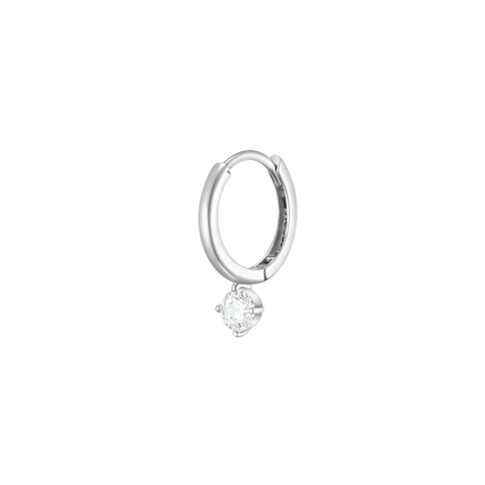 J.Livera 14K 화이트골드 싱글 귀걸이 JJJTEQ1BS039W4P00