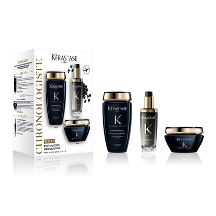 巴黎卡诗「海源黑钻」护发头皮焕活洗护替换套装 250ml+200ml+75ml