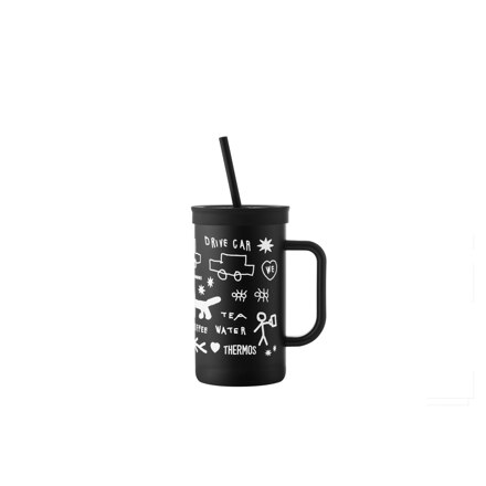 ThermosXINAPSQUARE The Compact Straw Cup & Tumbler 720ml TKHA-720KC-IPBK