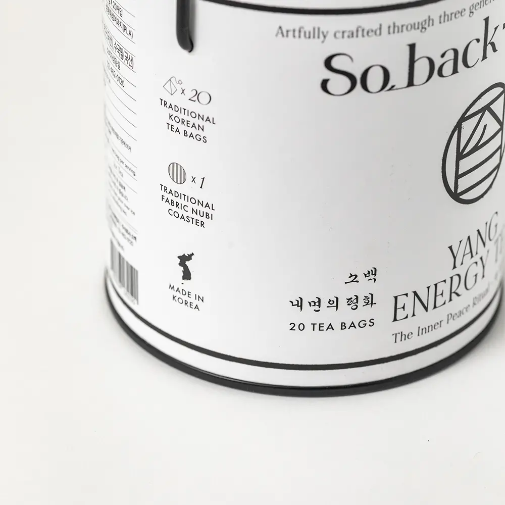 신세계인터넷면세점-소백-tea-소백 더 이너피스 리추얼(한국산 유기농 양기차 20개 티백&누비 코스터 1개)