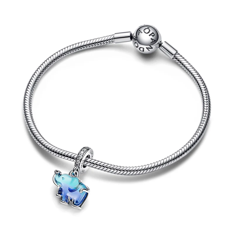 신세계인터넷면세점-판도라-bracelet-블루 무라노 글래스 엘레펀트 댕글 참