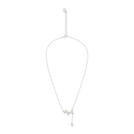 Deary Love Heart Necklace (Silver)