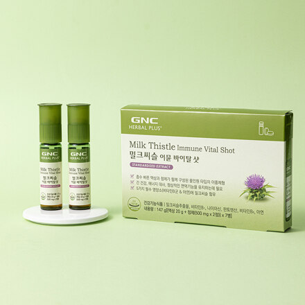 GNC Milk Thistle Immune Vital Shot 7瓶 片剂(500mg 2粒) +液体(20g)