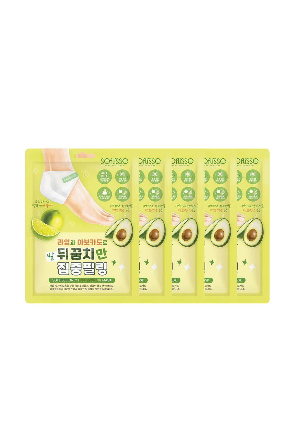 신세계인터넷면세점-소프리스-풋-발뒤꿈치 각질제거 마스크 5매