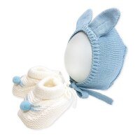 韩际新世界网上免税店-MINKELEPANG-BABY ETC-针织帽子针织鞋套装_蓝色
