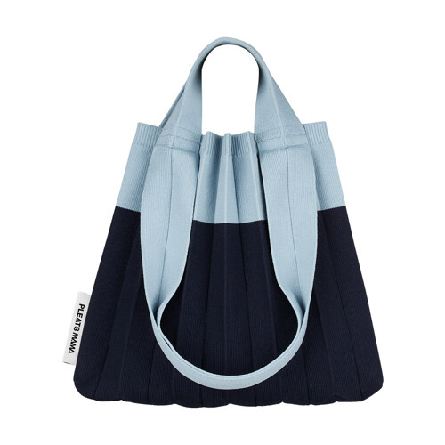 韩际新世界网上免税店-PLEATSMAMA-女士箱包-Knit Pleats Two Way Shopper Bag Navy 单肩包