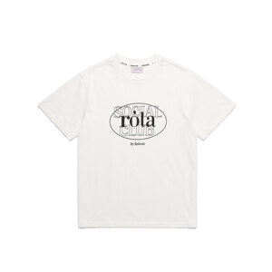 韩际新世界网上免税店-ROLAROLA-服饰-OUTLINE LOGO T-SHIRT WHITE BLACK XS