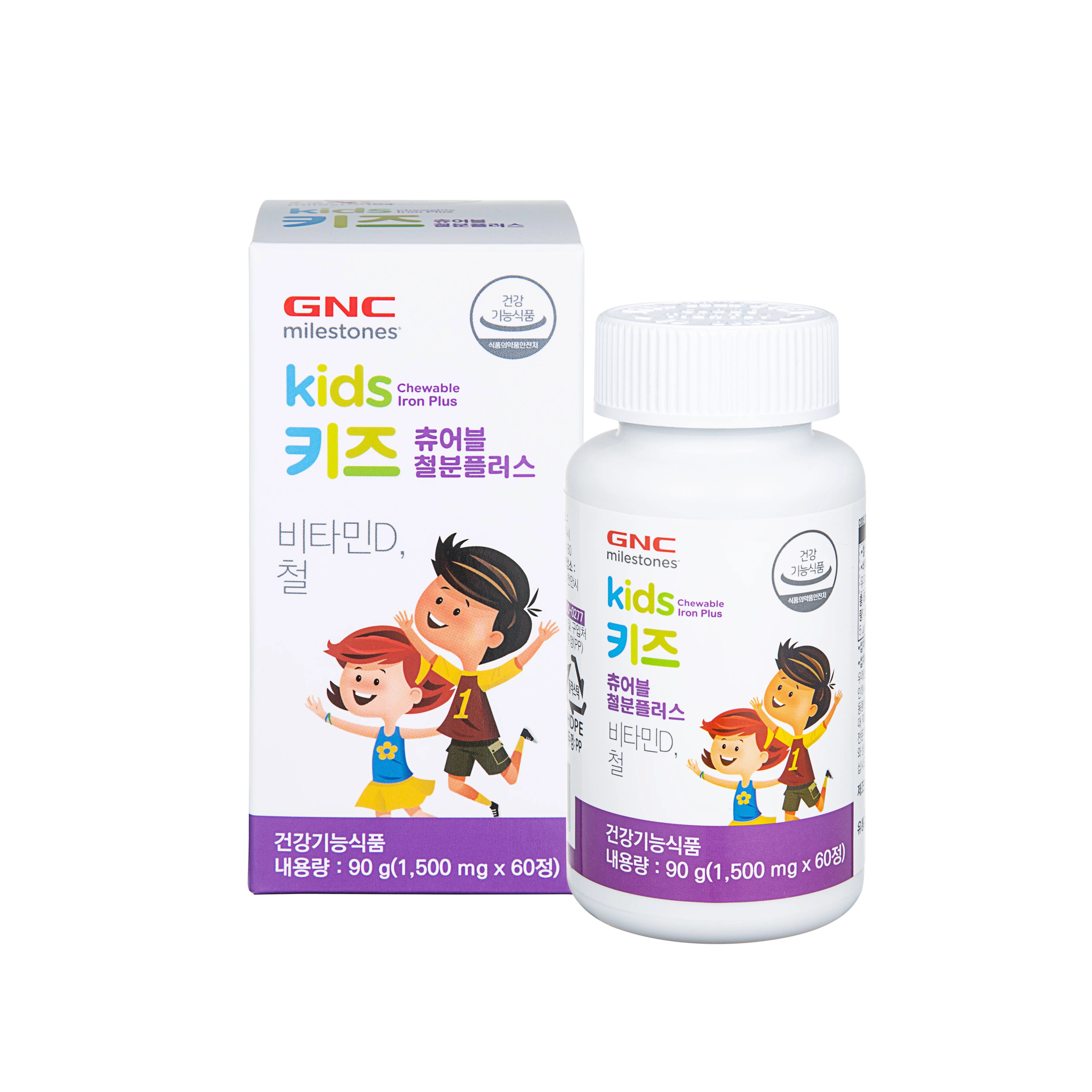 신세계인터넷면세점-지엔씨(토산)-GNC 키즈 츄어블 철분 플러스 1,500mg (60정)