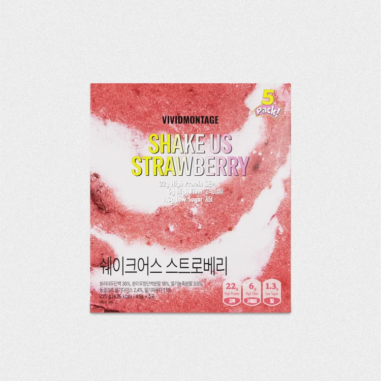 신세계인터넷면세점-비비드몽타주-쉐이크어스 2.0 스트로베리 (45gX5포)