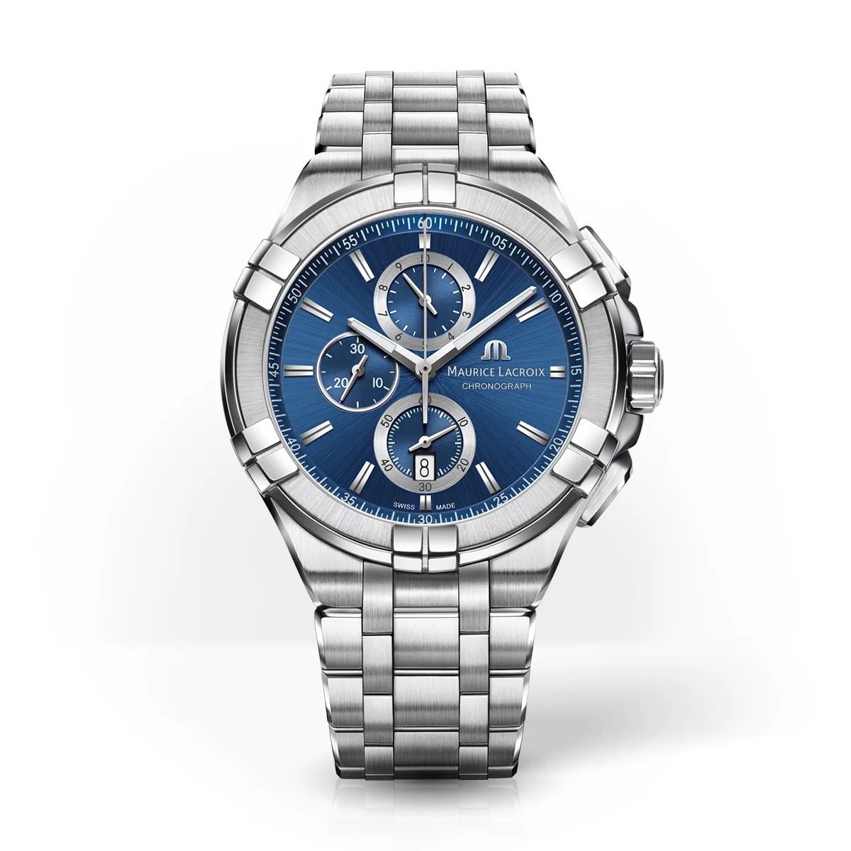 신세계인터넷면세점-모리스 라크로와-mens_watch-아이콘 크로노그래프 남성용 쿼츠 44mm 메탈밴드 AI1018-SS002-430-1