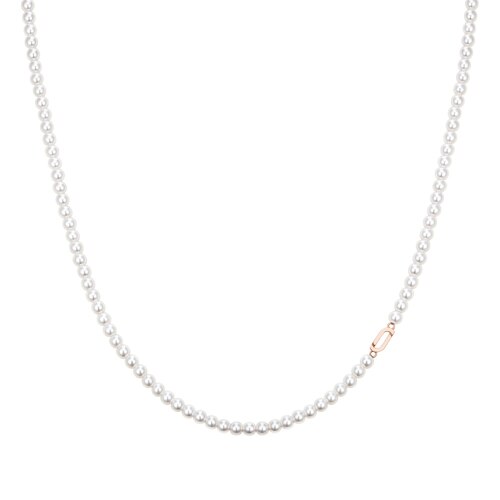 THE J 14K Rose Gold Crystal Pearl Bead Necklace 3mm JJSJNI5B6607R4420