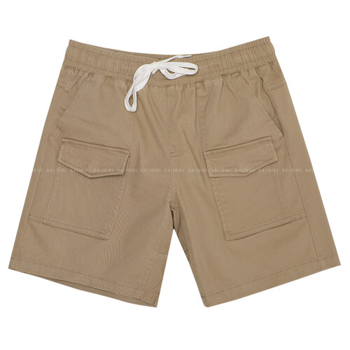 韩际新世界网上免税店-BALIBIKI-SWIMWEAR-#Beige / Straight Slim Cargo Pants_FREE 短裤