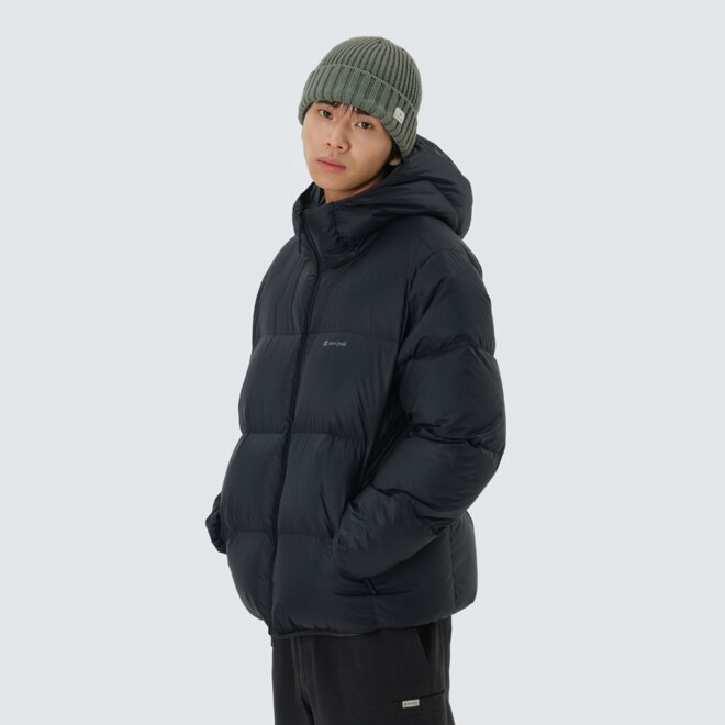 에어노바 퍼텍스 리버시블 후드 헤비 다운 자켓 블랙