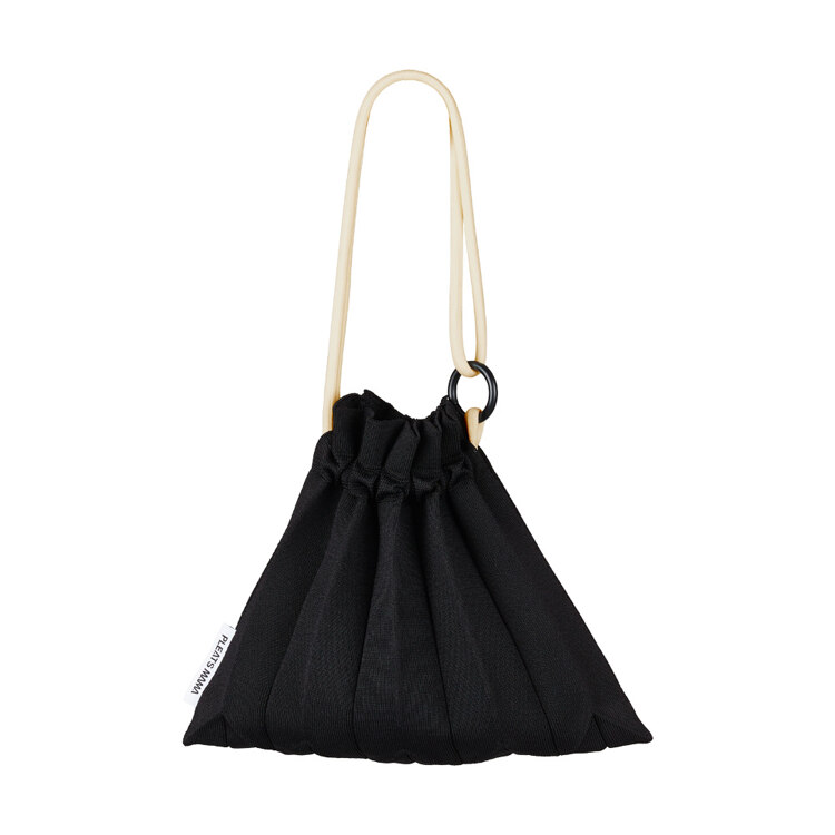 韩际新世界网上免税店-PLEATSMAMA-女士箱包-Knit Pleats Handle Bubble Bag Black 手提包
