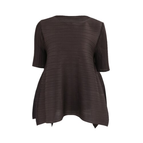 ELLOA Pleated Top Cocoa Brown