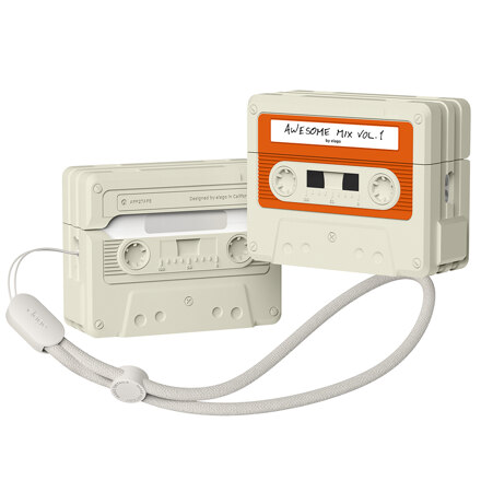 Cassette Tape AirPods Pro 2 Strap Case - Classic White