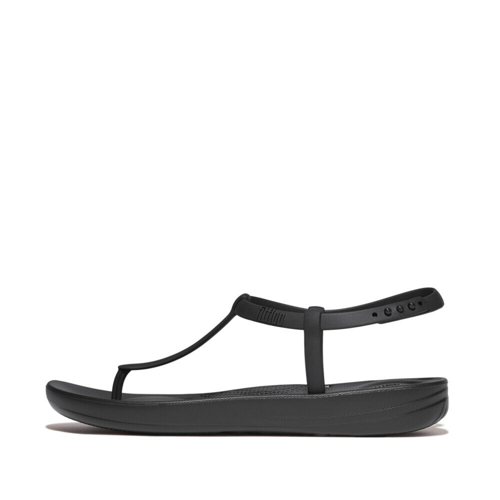 Women iQUSHION SPLASH T-STRAP SANDALS All Black