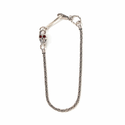 Bizantina Teschio Zircon Vintage Silver L 925