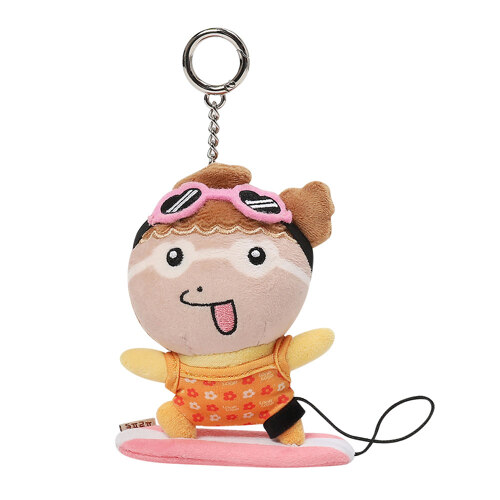 루프루프 X 마루는 강쥐 [서핑짱 마루] 봉제 인형 키링 옐로우 One size