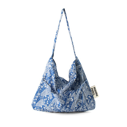 Rabbit eco bag_Blue bandana