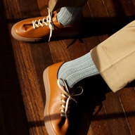 HE5522 MEN HERRINGBONE 5522 (Ivory/Green) 袜子