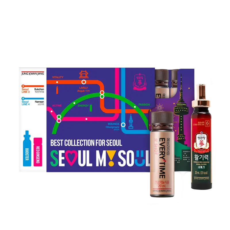 신세계인터넷면세점-정관장-베스트 컬렉션 포 서울 [에브리타임샷(20ml*5병), 활기력(20ml*5병)]