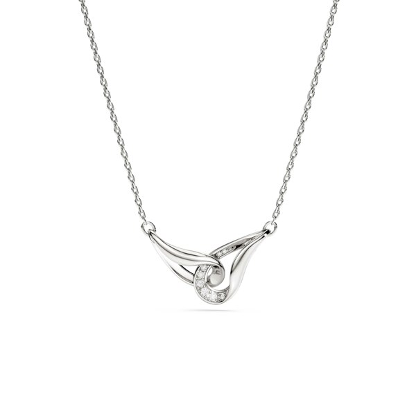 신세계인터넷면세점-스와로브스키-necklace-Classica 펜던트, 라운드 컷, 인터로킹, 화이트, 스털링 실버