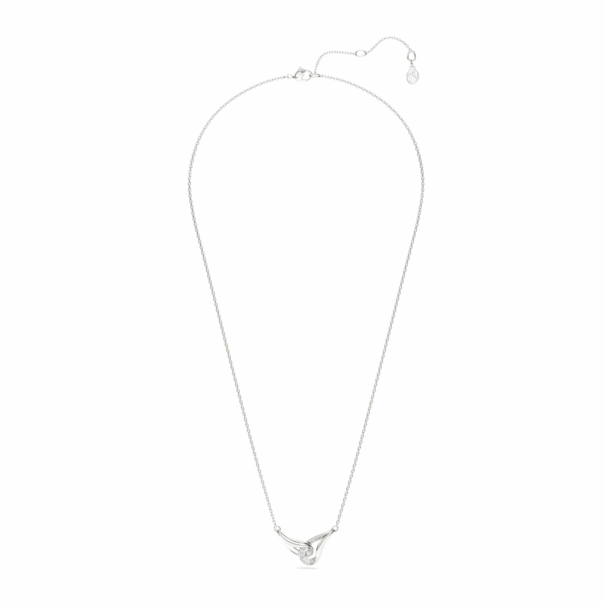 신세계인터넷면세점-스와로브스키-necklace-Classica 펜던트, 라운드 컷, 인터로킹, 화이트, 스털링 실버