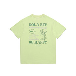 韩际新世界网上免税店-ROLAROLA-服饰-BACK PRINTED FLOWER T-SHIRT LIGHT GREEN S