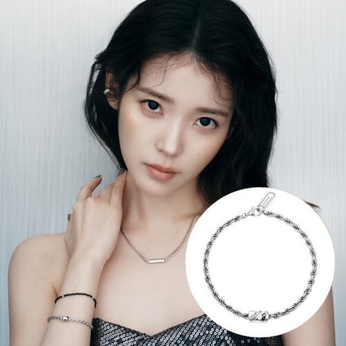UNIS Silver Rope Chain Bracelet S JJUNB05B6507SW7S0