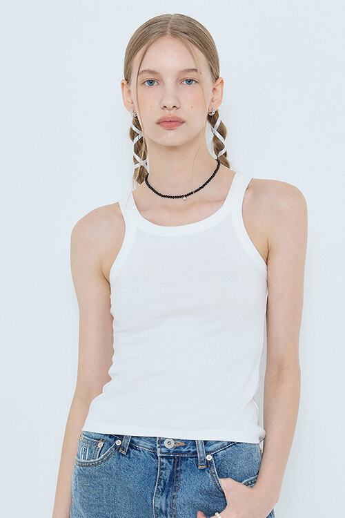 L4 FOIL SLEEVELESS (WHITE)