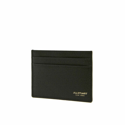 韩际新世界网上免税店-吉尔斯图尔特(FA)-钱包-JUHO4E221BK Black Leather Gold Logo Card Wallet 卡包