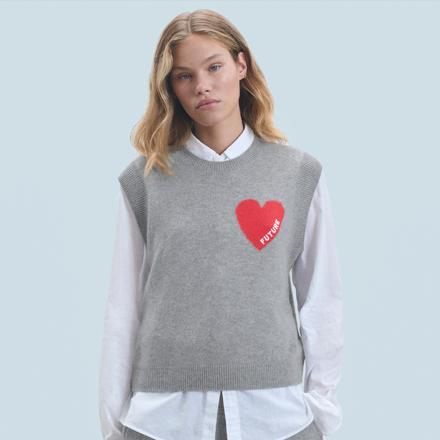 Signature future heart logo Cashmere Vest