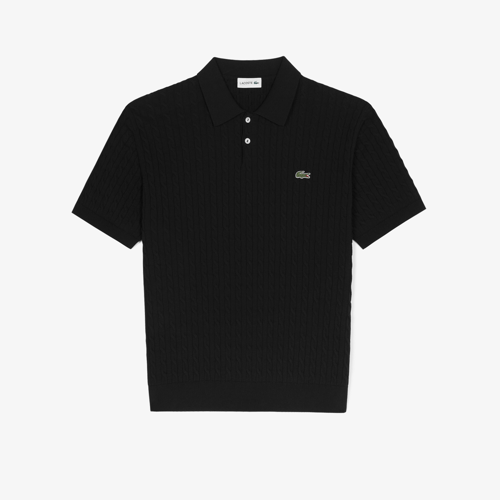 Cable Short Sleeve Sweater Polo (针织短袖马球衫)