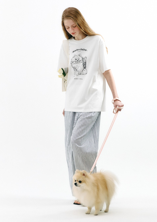 Marie Pomeranian Print T-Shirt