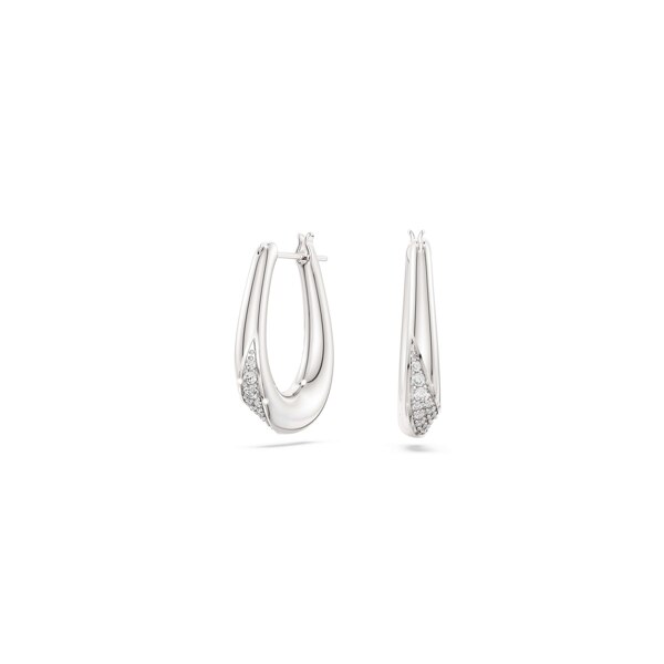 신세계인터넷면세점-스와로브스키-earring-Classica 후프 이어링, 라운드 컷, 스몰, 화이트, 스털링 실버