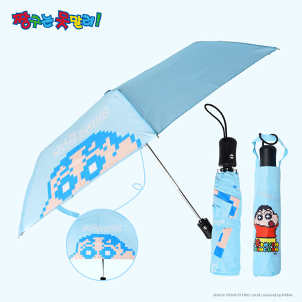 SHINCHAN FACE BLUE 3-FOLD AUTOMATIC UMBRELLA 三折自动伞