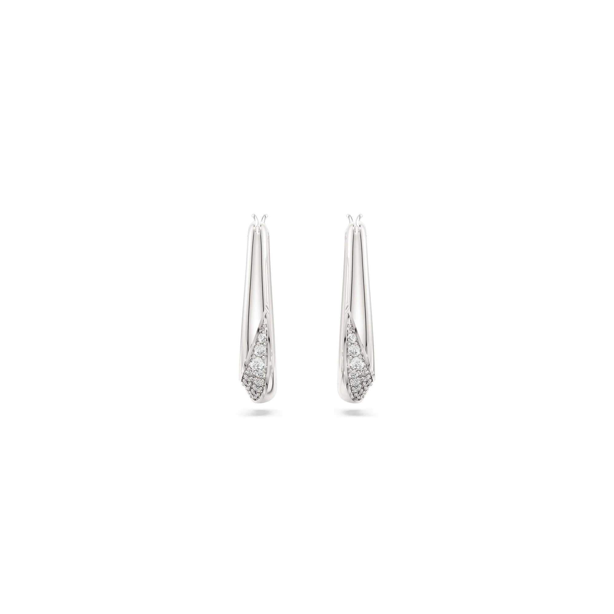 신세계인터넷면세점-스와로브스키-earring-Classica 후프 이어링, 라운드 컷, 스몰, 화이트, 스털링 실버